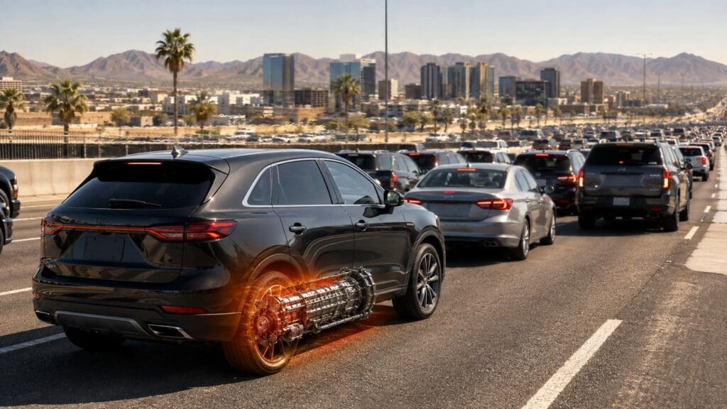 cars in traffic jam